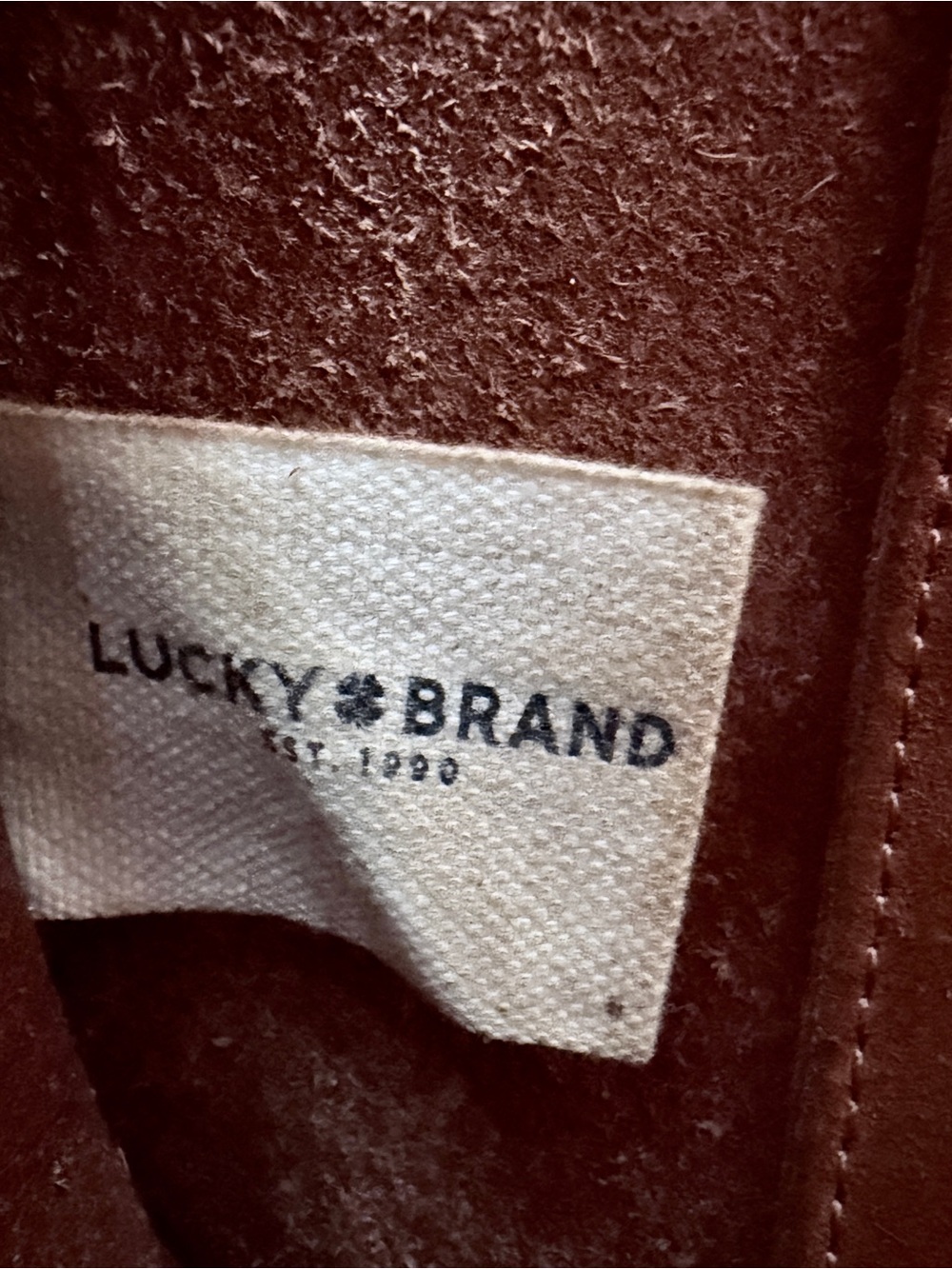 Lucky Brand Brown Leather Saddle Bag Crossbody Boho Purse - Picture 7 of 9